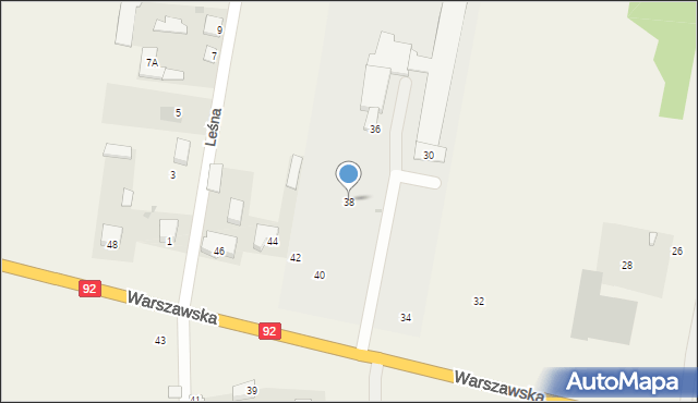 Gręzów, Warszawska, 38, mapa Gręzów
