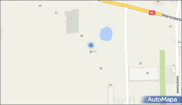 Gręzów, Warszawska, 57, mapa Gręzów