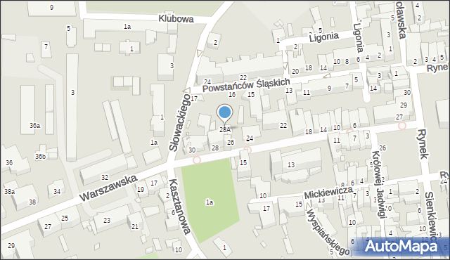 Grodków, Warszawska, 28A, mapa Grodków