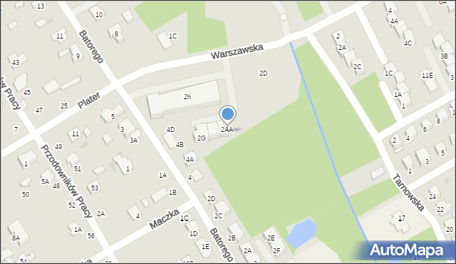 Grodzisk Mazowiecki, Warszawska, 2E, mapa Grodzisk Mazowiecki