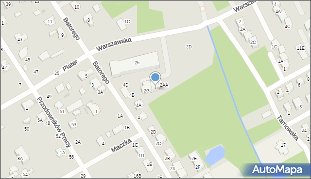 Grodzisk Mazowiecki, Warszawska, 2F, mapa Grodzisk Mazowiecki