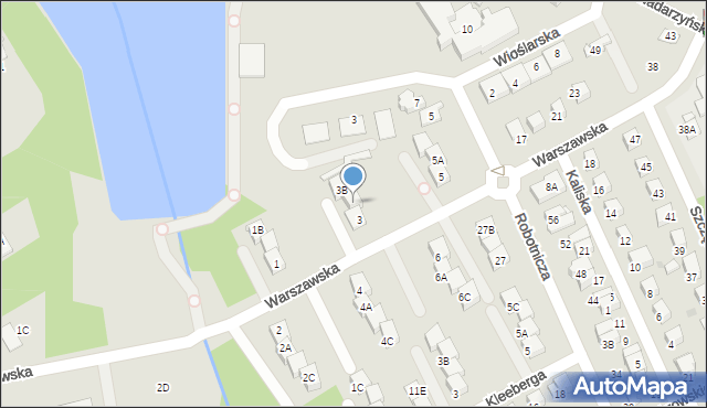 Grodzisk Mazowiecki, Warszawska, 3A, mapa Grodzisk Mazowiecki