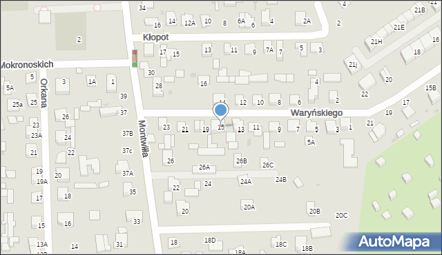 Grodzisk Mazowiecki, Waryńskiego Ludwika, 15, mapa Grodzisk Mazowiecki