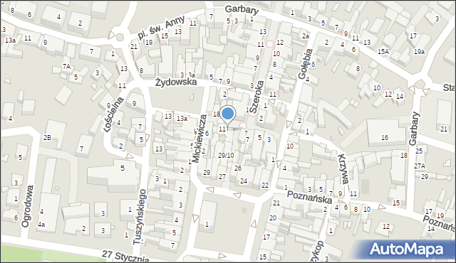 Grodzisk Wielkopolski, Wawrzyniaka, 11b, mapa Grodzisk Wielkopolski