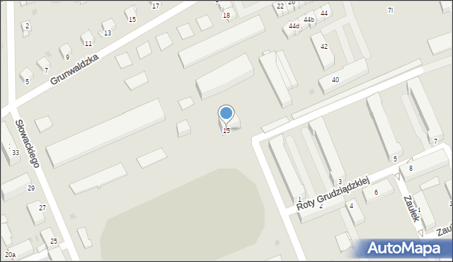 Grudziądz, Walentynowicz Anny, 15, mapa Grudziądza