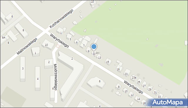 Grudziądz, Waryńskiego Ludwika, 11, mapa Grudziądza