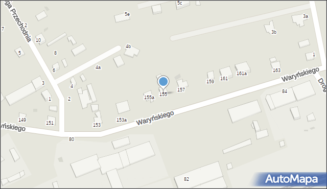 Grudziądz, Waryńskiego Ludwika, 155, mapa Grudziądza
