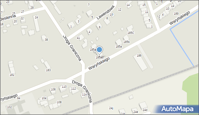 Grudziądz, Waryńskiego Ludwika, 185ad, mapa Grudziądza