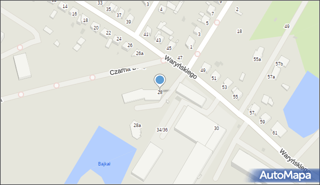 Grudziądz, Waryńskiego Ludwika, 28, mapa Grudziądza