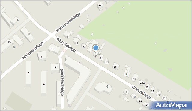Grudziądz, Waryńskiego Ludwika, 9, mapa Grudziądza