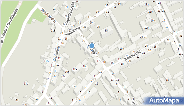 Grudziądz, Wąska, 21, mapa Grudziądza