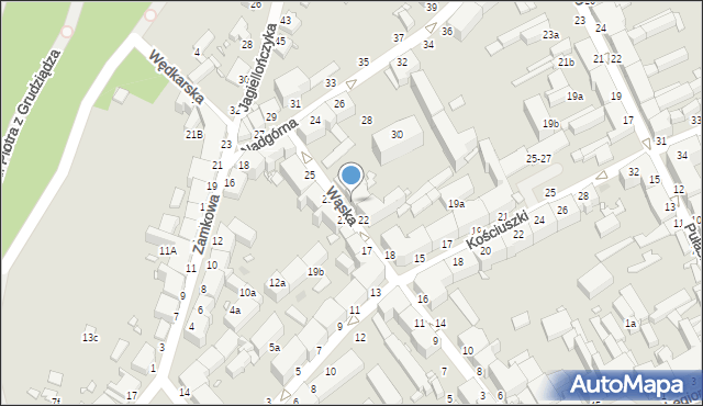 Grudziądz, Wąska, 24, mapa Grudziądza