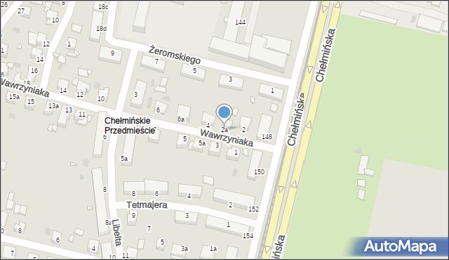 Grudziądz, Wawrzyniaka, 2a, mapa Grudziądza