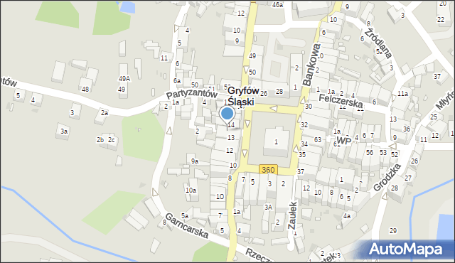 Gryfów Śląski, Wąska, 3, mapa Gryfów Śląski