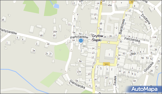 Gryfów Śląski, Wąska, 3a, mapa Gryfów Śląski