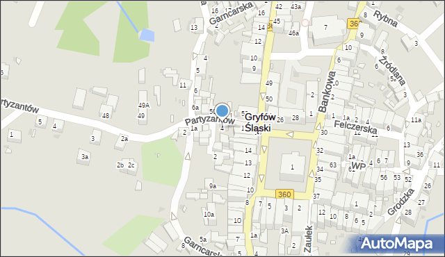 Gryfów Śląski, Wąska, 4, mapa Gryfów Śląski
