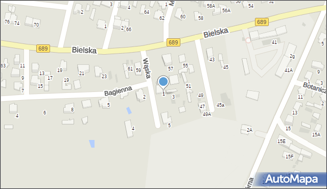 Hajnówka, Wąska, 1, mapa Hajnówka