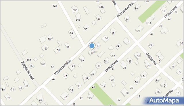 Hipolitów, Warszawska, 39, mapa Hipolitów