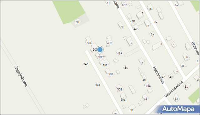 Hipolitów, Warszawska, 50F, mapa Hipolitów