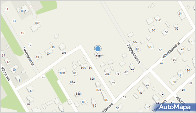 Hipolitów, Warszawska, 78B, mapa Hipolitów