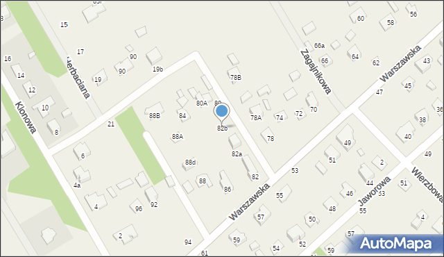 Hipolitów, Warszawska, 82b, mapa Hipolitów