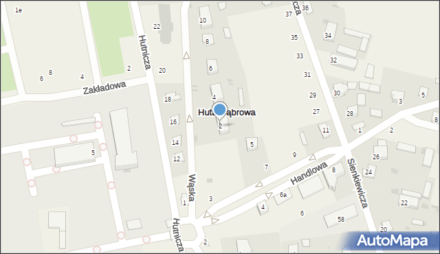 Huta-Dąbrowa, Wąska, 2, mapa Huta-Dąbrowa