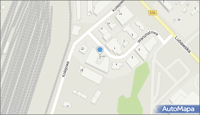 Iława, Warsztatowa, 2, mapa Iława