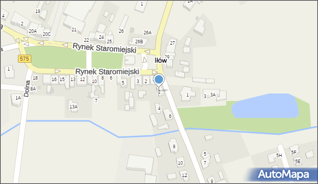 Iłów, Warszawska, 2, mapa Iłów