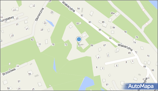 Iły, Wakacyjna, 71, mapa Iły