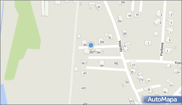 Imielin, Wandy, 38D, mapa Imielin