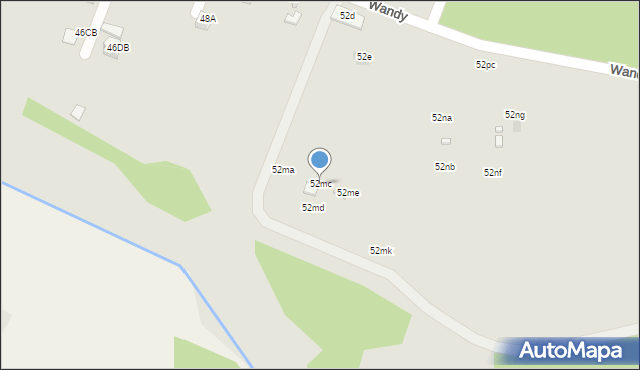 Imielin, Wandy, 52mc, mapa Imielin