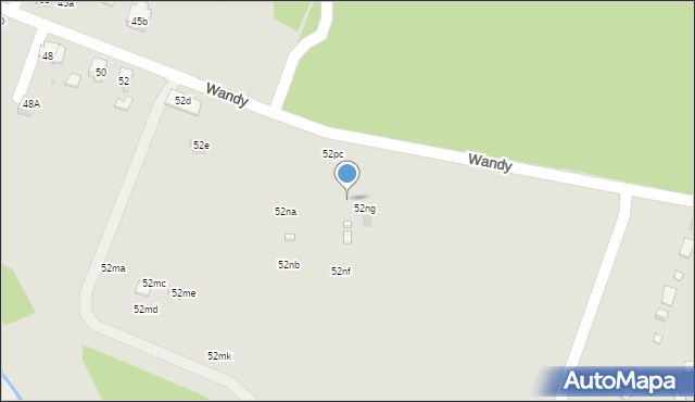 Imielin, Wandy, 52ne, mapa Imielin