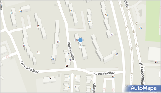 Inowrocław, Wachowiaka Stanisława, 11, mapa Inowrocławia