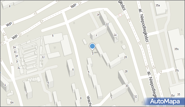 Inowrocław, Wachowiaka Stanisława, 3, mapa Inowrocławia