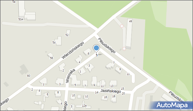 Inowrocław, Waszaka Stanisława, 5, mapa Inowrocławia