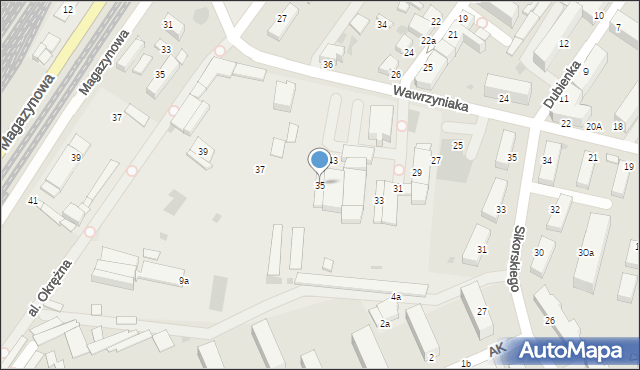 Inowrocław, Wawrzyniaka Piotra, ks., 35, mapa Inowrocławia