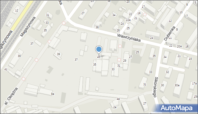 Inowrocław, Wawrzyniaka Piotra, ks., 43, mapa Inowrocławia