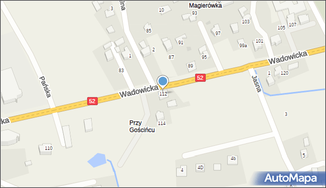 Inwałd, Wadowicka, 112, mapa Inwałd