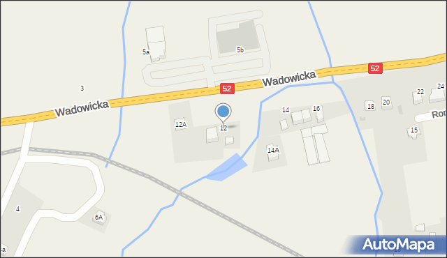 Inwałd, Wadowicka, 12, mapa Inwałd