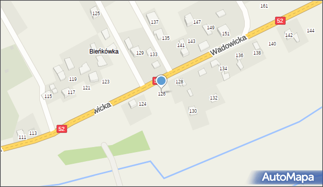 Inwałd, Wadowicka, 126, mapa Inwałd