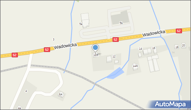 Inwałd, Wadowicka, 12A, mapa Inwałd