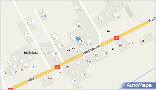 Inwałd, Wadowicka, 145, mapa Inwałd
