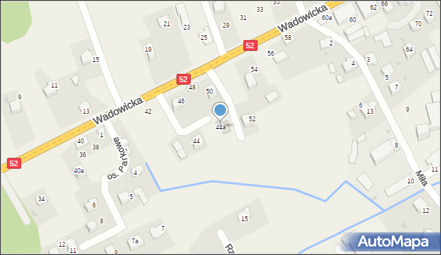 Inwałd, Wadowicka, 44a, mapa Inwałd