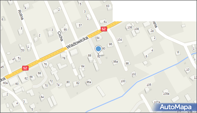 Inwałd, Wadowicka, 92, mapa Inwałd