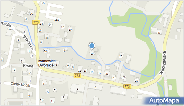 Iwanowice Dworskie, Warszawska, 19, mapa Iwanowice Dworskie