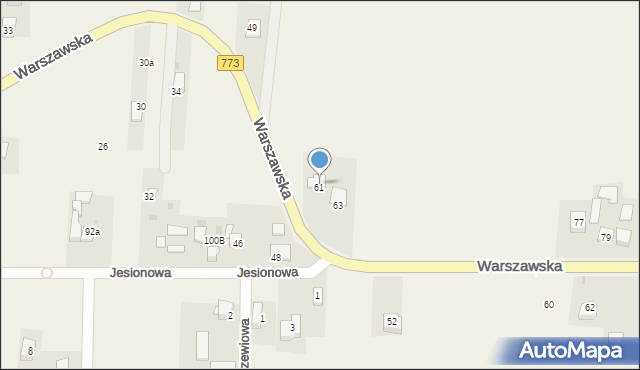 Iwanowice Dworskie, Warszawska, 61, mapa Iwanowice Dworskie