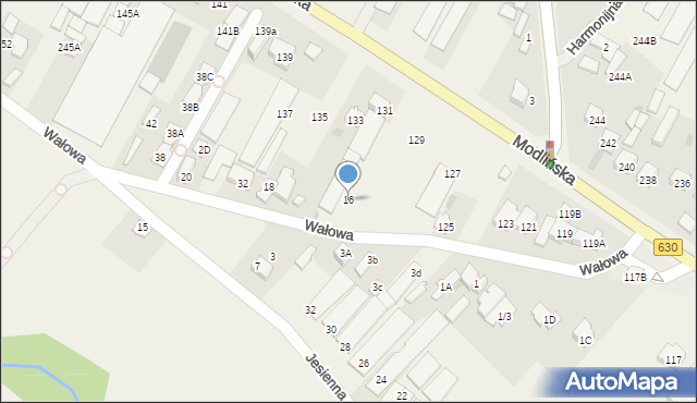 Jabłonna, Wałowa, 16, mapa Jabłonna