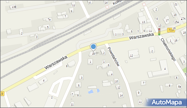 Jaktorów, Warszawska, 10, mapa Jaktorów
