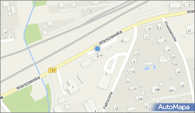 Jaktorów, Warszawska, 4, mapa Jaktorów