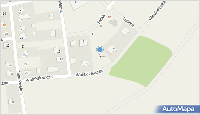 Jamielnik, Waraksiewicza, gen., 5, mapa Jamielnik